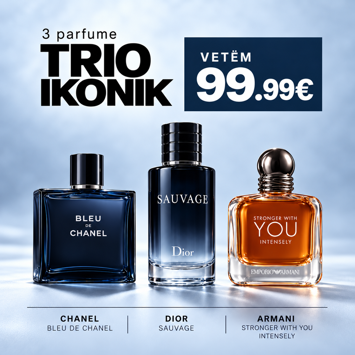 Trio 1 - Bleu de Chanel, Sauvage, Stronger with You